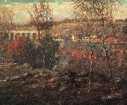 Ernest Lawson Harlem River oil painting on canvas